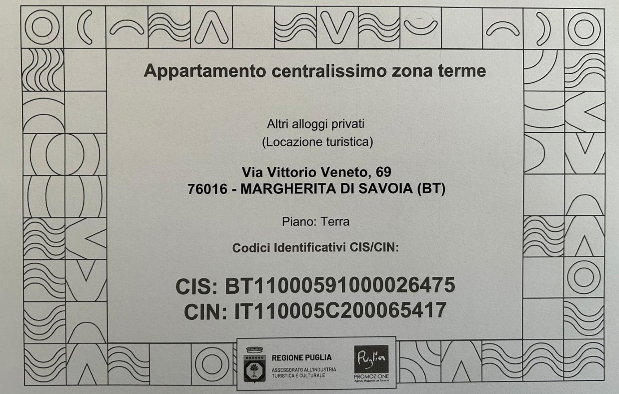 Appartamento Centralissimo Zona Terme Margherita Di Savoia Exteriör bild